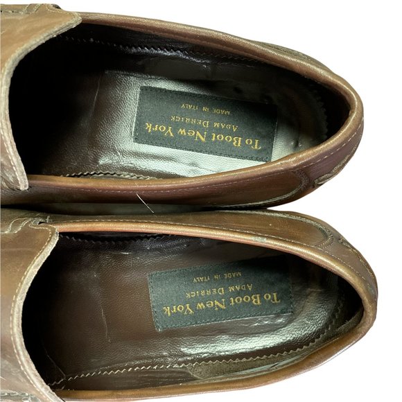 To Boot New York Brown Leather Moc Square Faux Toe Penny Loafer Shoes Mens 10.5 main image 5